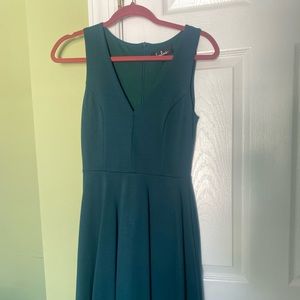 Green Fit and flare dress
